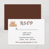 Brown RSVP Nounours Love Wedding Party (Devant / Derrière)