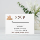 Brown RSVP Teddy Bears Love Wedding Party (Staand voorkant)
