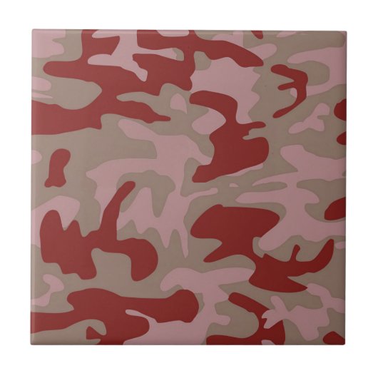 Brown Rust Camo Camouflage Tegeltje (Voorkant)