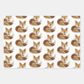 Brown Rust Sinaasappel Cream Fox Inpakpapier Vel (Voorkant 3)