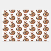 Brown Rust Sinaasappel Cream Fox Inpakpapier Vel (Voorkant)