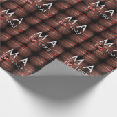 Brown rustic brick stone add name letter year date cadeaupapier (Hoek)