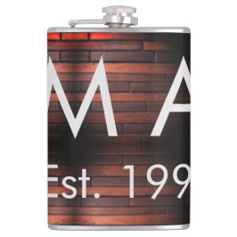 Brown rustic brick stone add name letter year date heupfles