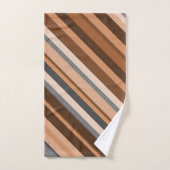 Brown rustique, terreux, beige et gris (Serviette à main)