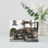 Brown Rusty Tractor Briefkaart (Staand voorkant)