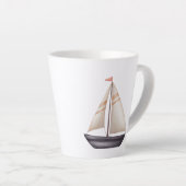 Brown Sailing Boat and Name Latte Mok (Rechterhoek)