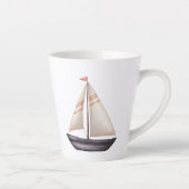 Brown Sailing Boat and Name Latte Mok (Rechts)