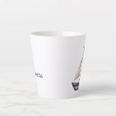 Brown Sailing Boat and Name Latte Mok (Voorkant)