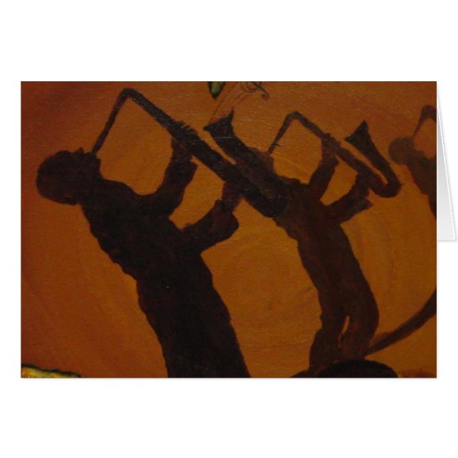 Brown Saxiphone Art Jazz (Voorkant Horizontaal)