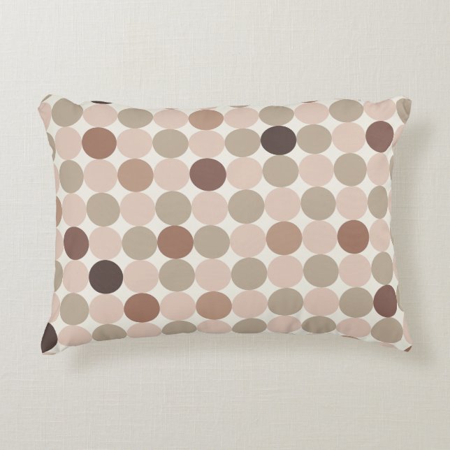 Brown Scandinavian Geometric Accent Pillow Kussen (Voorkant)