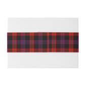 Brown Scottish Tartan Belly Band Uitnodigingen Wikkel (Achterkant Voorbeeld)