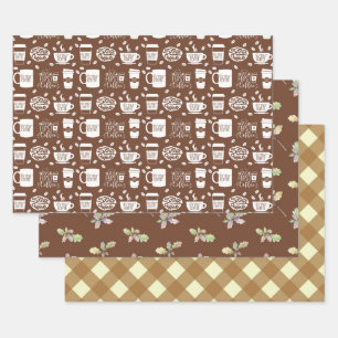 BROWN SEAMLESS PATTERNS WRAPPINGPAPIERSCHAPEN INPAKPAPIER VEL