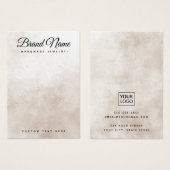 Brown shades paint background earring display card (Devant & derrière)