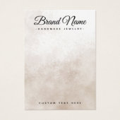 Brown shades paint background earring display card (Devant)