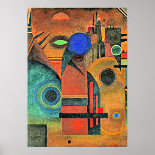 Brown Silence, abstracte kunst van Wassily Kandins Poster