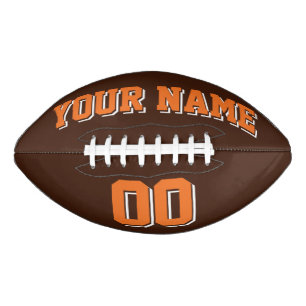 BROWN-SINAASAPPEL en WITTE aangepaste Football