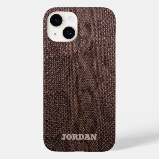 Brown Snakeskin Hoesje-Mate iPhone Case (Achterkant)