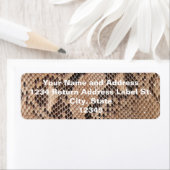 Brown Snakeskin-look Etiket (Insitu)