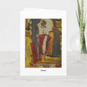 Brown Snowman Feestdagen Kaart (Achterkant)