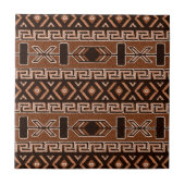 Brown Southwest Aztec Pattern Tegeltje (Voorkant)
