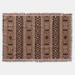 Brown Southwest Design Aztec Pattern Deken