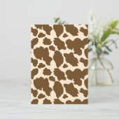 Brown Spots Cow Print Farmer Farm Animals Classy Menu (Staand voorkant)