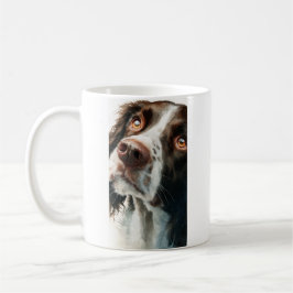 Brown springer spaniel portrait koffiemok