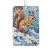 Brown Squirrel in the Snow Luchtverfrisser (Achterkant)