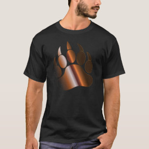 BROWN STEEL BRONZE BEER PAW Prachtig in zwart T-shirt