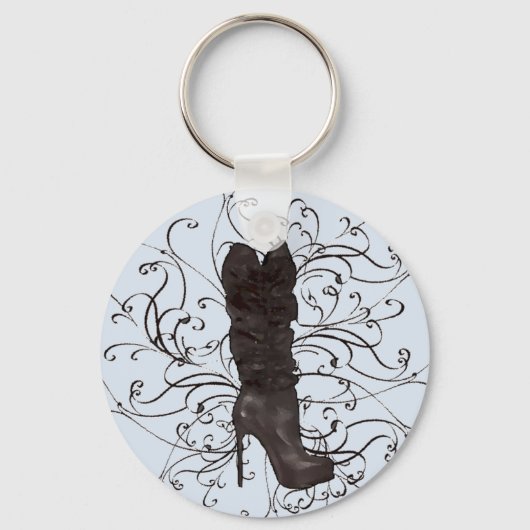 Brown Stiletto Boot Sleutelhanger (Voorkant)