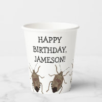 Brown Stink Bug Illustration Personalized Party
