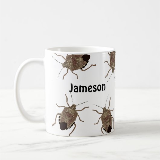 Brown Stink Bugs Funny Creepy Personalized Koffiemok (Links)