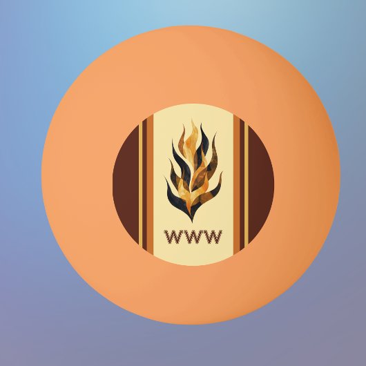 Brown Stripes and Orange Dragon Flames Monogram Pingpongballen