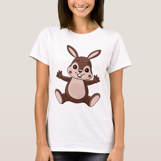 Brown Stuffed Bunny T-shirt (Voorkant)