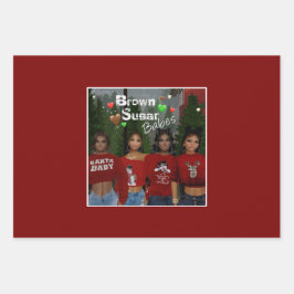 Brown Sugar Babes Gift Wrap 15 Inpakpapier Vel