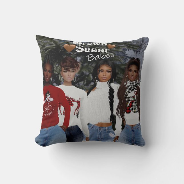 Brown Sugar Babes Pillow 2 Kussen (Voorkant)