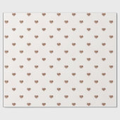 Brown Sugar Glitter Hearts Love Valentine's Cadeaupapier (Vlak)