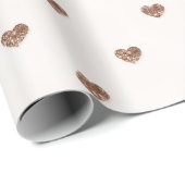 Brown Sugar Glitter Hearts Love Valentine's Cadeaupapier (Rol Hoek)