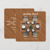 Brown Sunday Fellowship Lunch Invitation (Devant / Derrière)