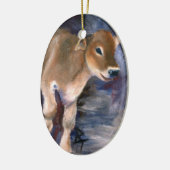 Brown Swiss Calf Ornament (Links)