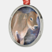 Brown Swiss Calf Ornament (Links)