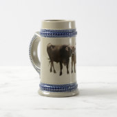 Brown Swiss Stein Bierpul (Voorkant links)
