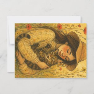 Brown Tabby Cat Mom Briefkaart