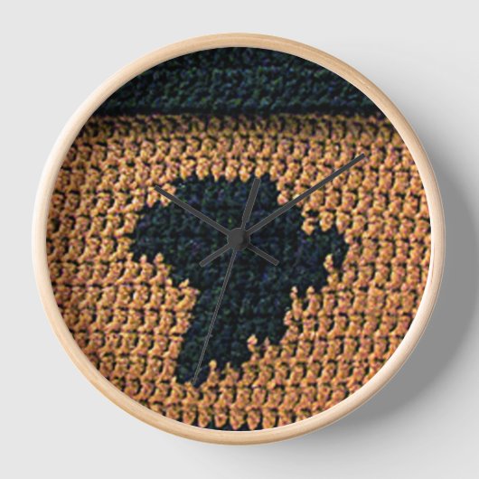 Brown Tan Black Africa Map Artisan Crochet Print (Voorkant)