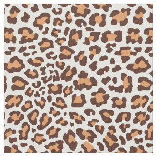 Brown, Tan, Cream Leopard Fabric Stof