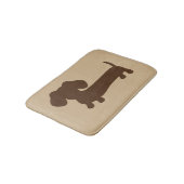 Brown & Tan Dachshund Bath Mat Rug (Gekanteld)