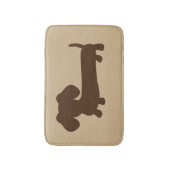 Brown & Tan Dachshund Bath Mat Rug (Voorkant Verticaal)