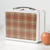 Brown Tartan Metal Lunch Box (In situ)