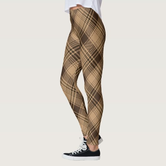 Brown Tartan Pset Rustic Argyle Pattern Leggings (Links)