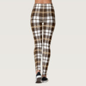 Brown Tartan Pset Scottish Pattern Leggings (Achterkant)